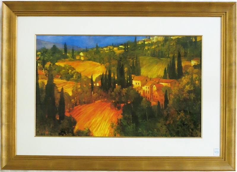 Appraisal: PHILIP CRAIG OFF-SET LITHOGRAPH Canada born Hillside - Tuscany Image