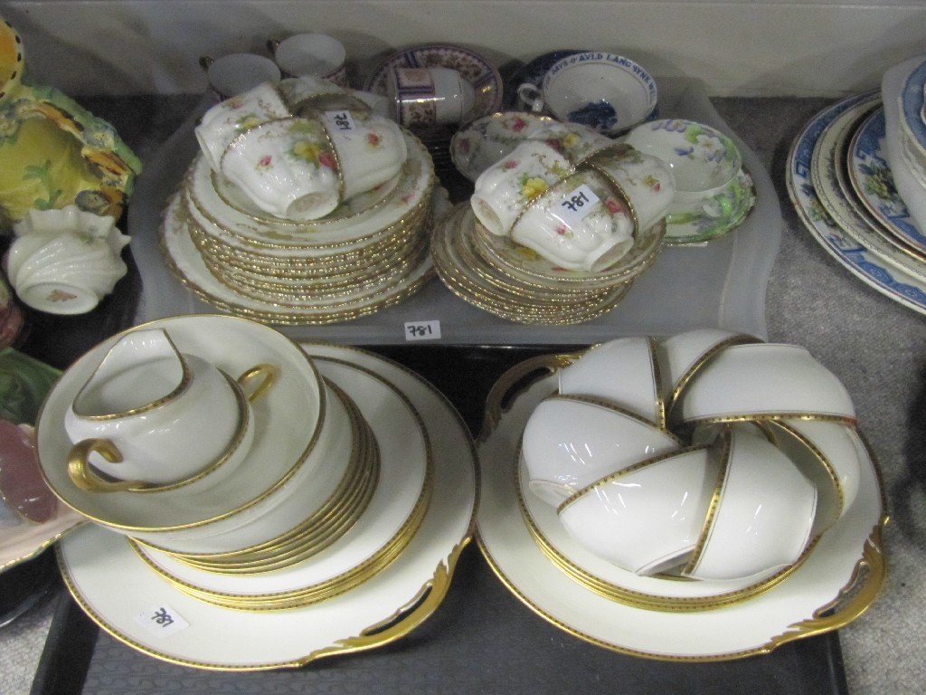 Appraisal: Lot comprising two trays of teawares - Limoges etc