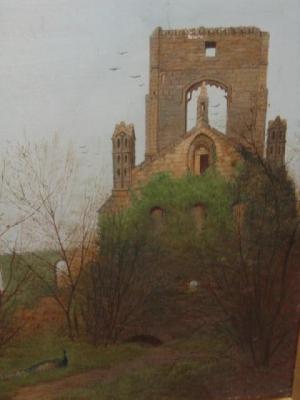 Appraisal: EDWARD CHARLES BOOTH Kirkstall Abbey Leeds signed with monogram inscribed