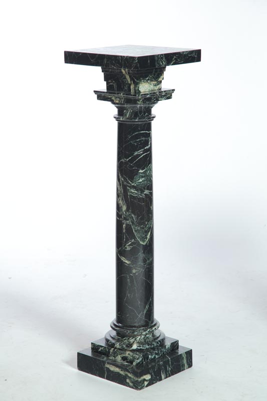 Appraisal: MARBLE PEDESTAL American or European th century Connected pieces of