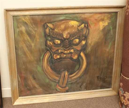 Appraisal: Petter Demon head oil on canvas signed lr framed Estimate