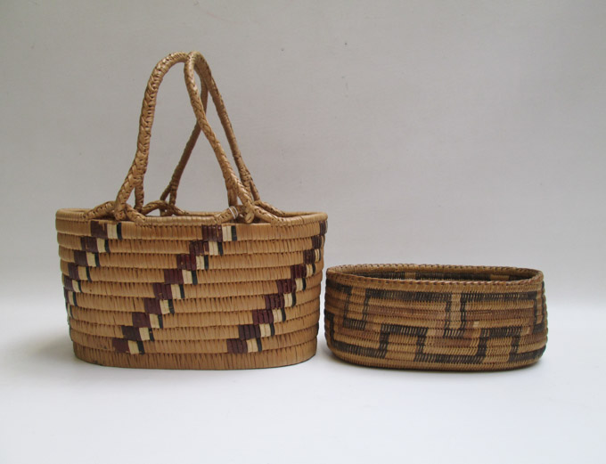 Appraisal: TWO NORTHWEST NATIVE AMERICAN SALISH BASKETS the first a coil