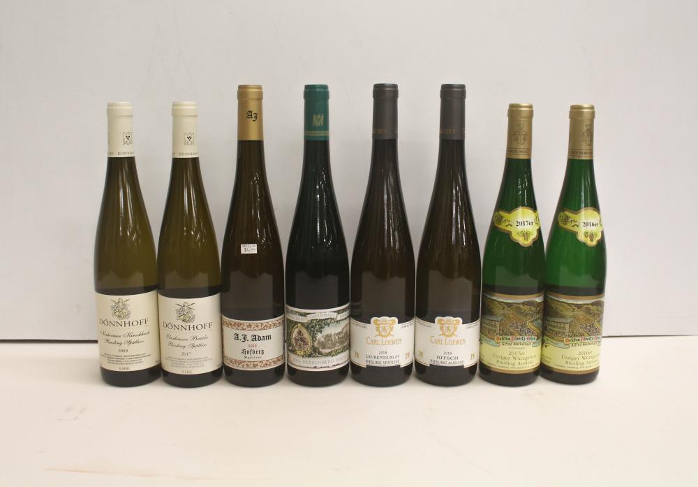 Appraisal: GERMAN VINTAGE RIESLING WINE COLLECTION bottles producers alphabetized A-D A