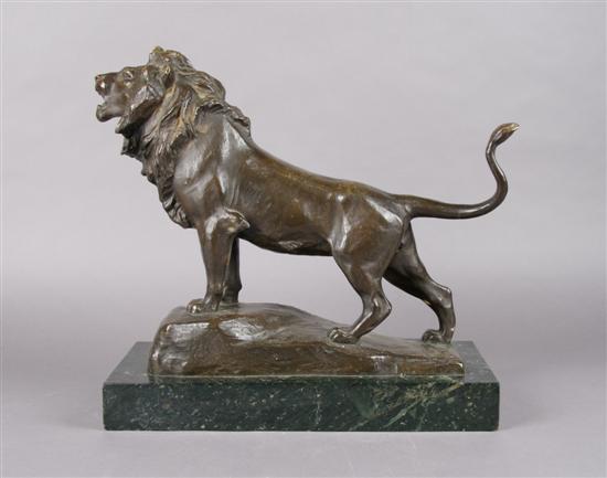 Appraisal: A Bronze Sculpture of a Lion Hans Muller Height of