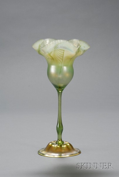 Appraisal: Tiffany Favrile Floriform Vase Glass New York early th century