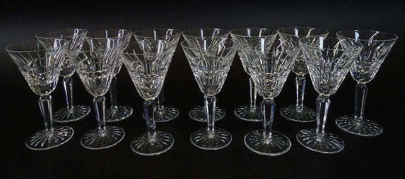 Appraisal: Thirteen WATERFORD wine Glasses Thirteen WATERFORD wine Glasses Measures inches