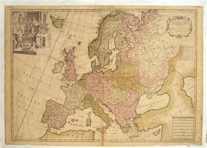 Appraisal: piece Hand-Colored Engraved Map Senex John Europe London x inches