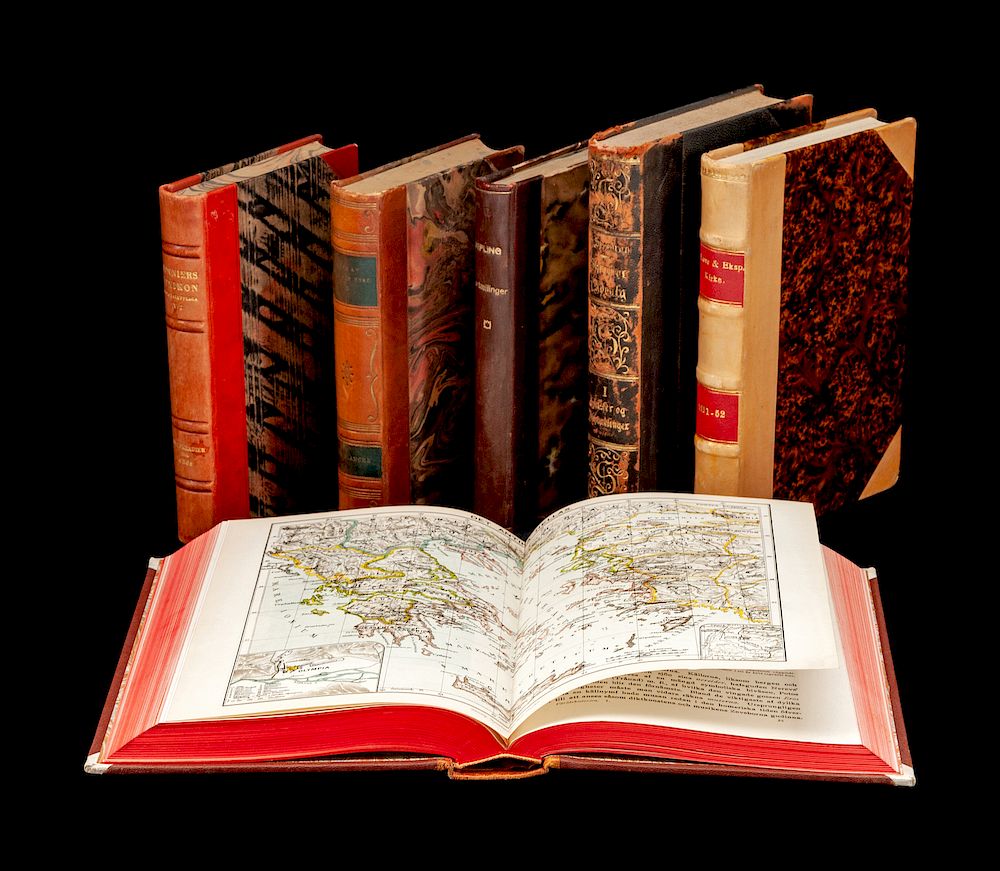 Appraisal: A Large Group of Leatherbound Volumes A Large Group of