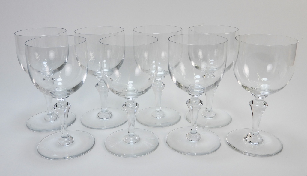 Appraisal: PC BACCARAT NORMANDIE WATER GOBLETS France th CenturyColorless blown glass