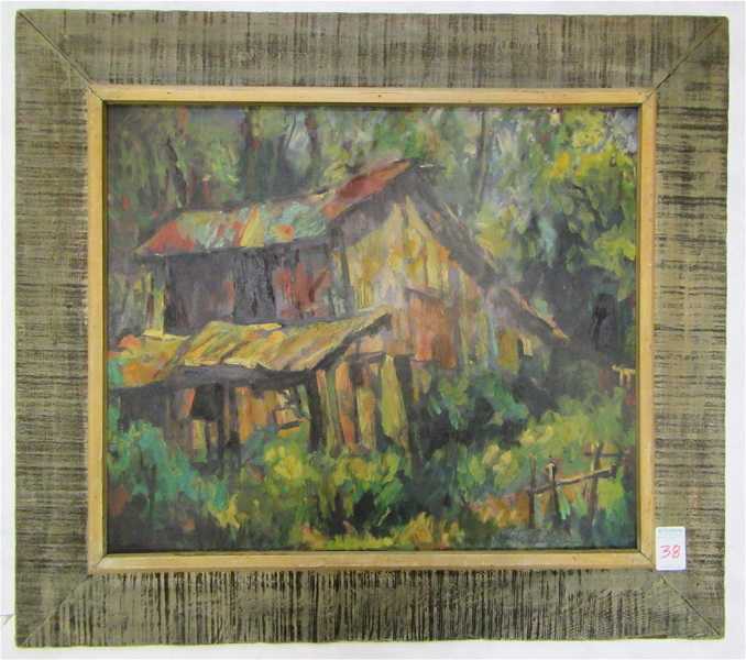 Appraisal: JONATHAN BATCHELOR OIL ON BOARD California - Old Canyon Barn