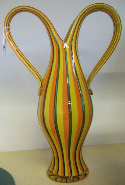 Appraisal: An Italian Salviati coloured glass vase of two handled baluster