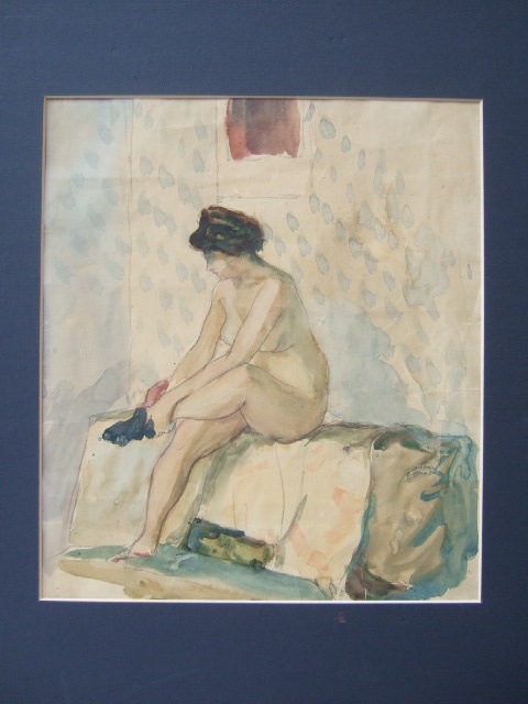 Appraisal: Aleksandr Vasilievich Shevenko - A nude in a dressing room