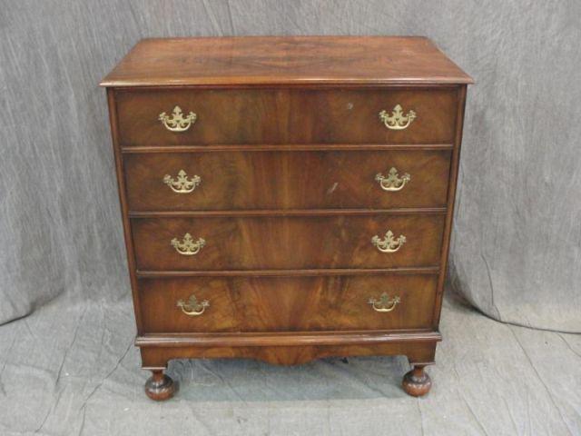 Appraisal: Drawer Chest Raised on Bun Feet From a New Rochelle