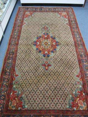 Appraisal: Bijar Persian Handmade Rug center medallion with floral and lattice