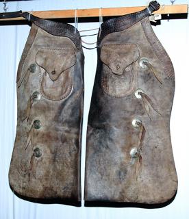 Appraisal: Cowboy item a pair of Porter chaps with pocket and