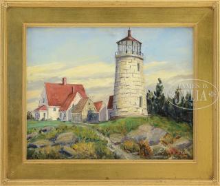 Appraisal: ALFRED R FULLER American - MONHEGAN LIGHT Oil on board