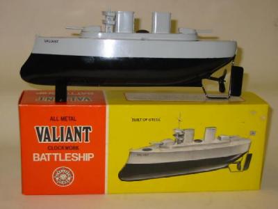 Appraisal: A Valiant battleship replica of original produced clockwork long -