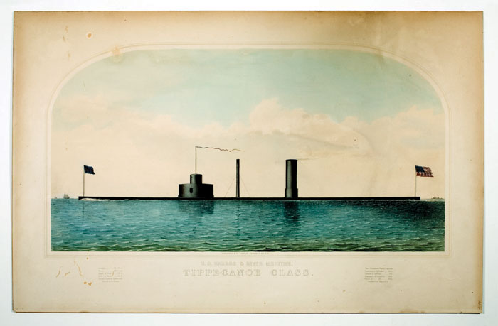 Appraisal: U S HARBOR AND RIVER MONITOR TIPPECANOE CLASS Large-folio handcolored