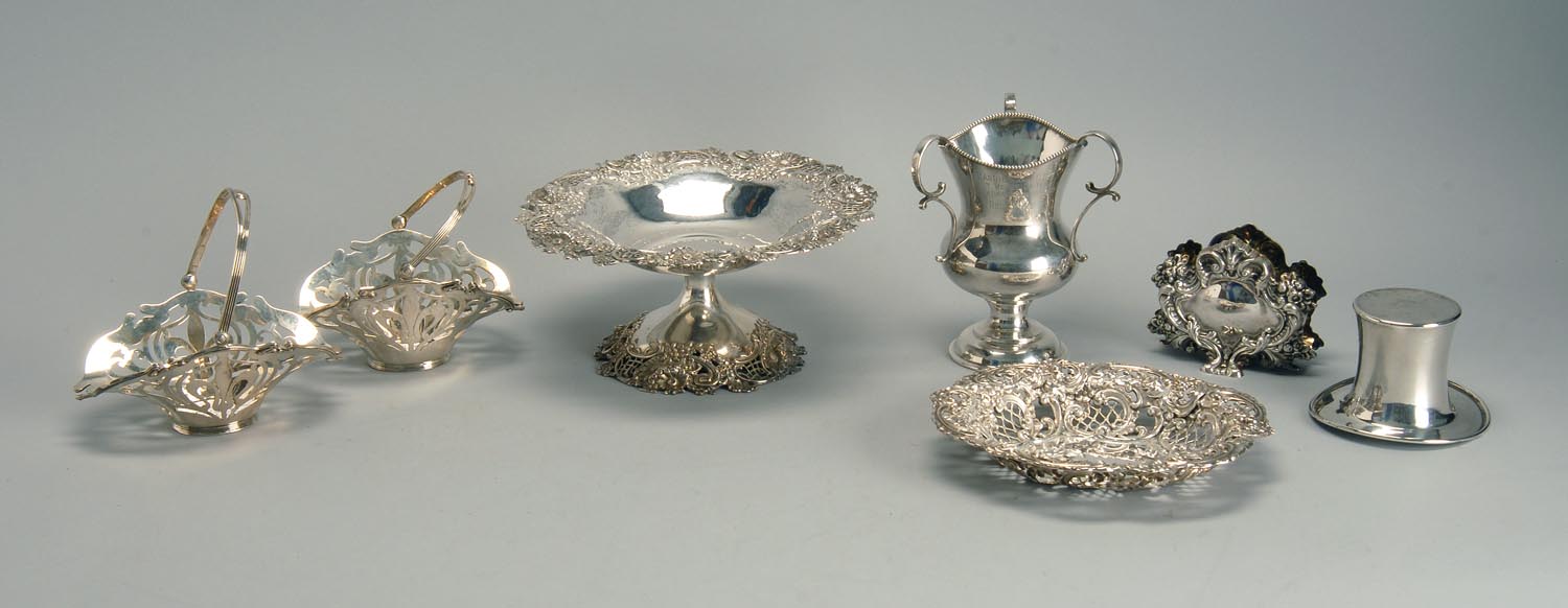 Appraisal: SEVEN PIECES OF STERLING SILVER HOLLOWWARE By various makers Includes