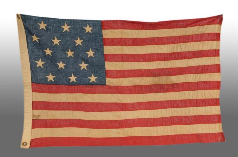 Appraisal: -Star American Flag Description Age is unknown but does not