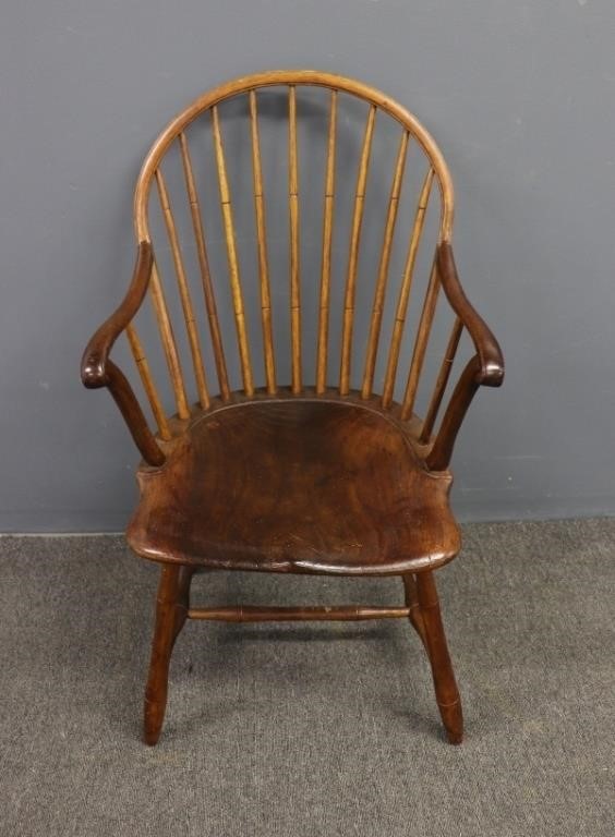 Appraisal: Philadelphia bowback Windsor armchair signed M Murphy worked - in