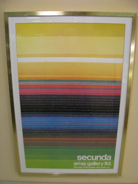 Appraisal: Framed poster print titled Secunda Arras Gallery West th Street