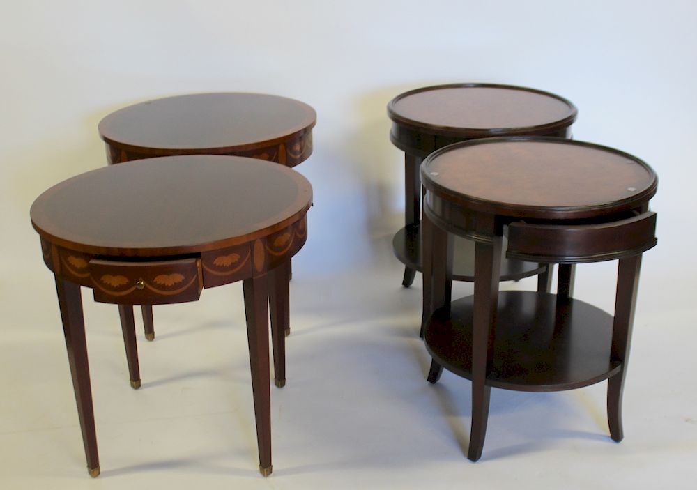 Appraisal: BAKER Signed Pairs of Tables To include a pair with