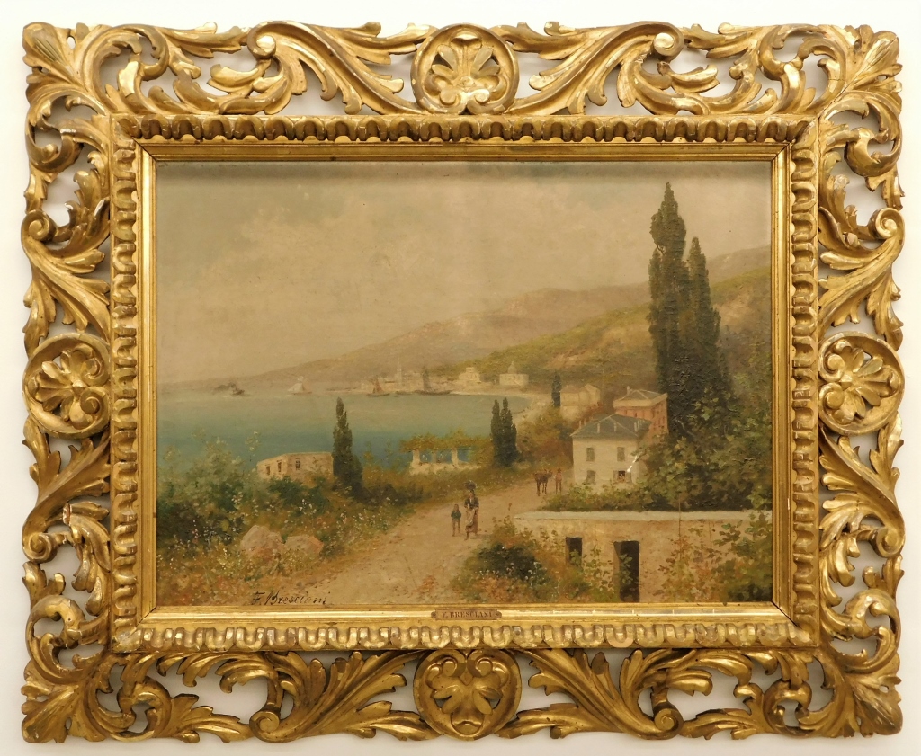 Appraisal: LG F BRESCIANI ITALIAN LANDSCAPE PAINTING Italy th CenturyImpressionist depiction