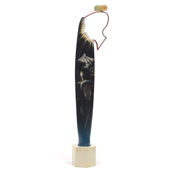 Appraisal: RANDY MCCABE AMERICAN TH CENTURY Silouette Mixed media polychromed metal