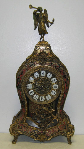 Appraisal: BOULLE MARQUETRY STYLE BRACKET CLOCK Gilt brass mounted balloon shaped