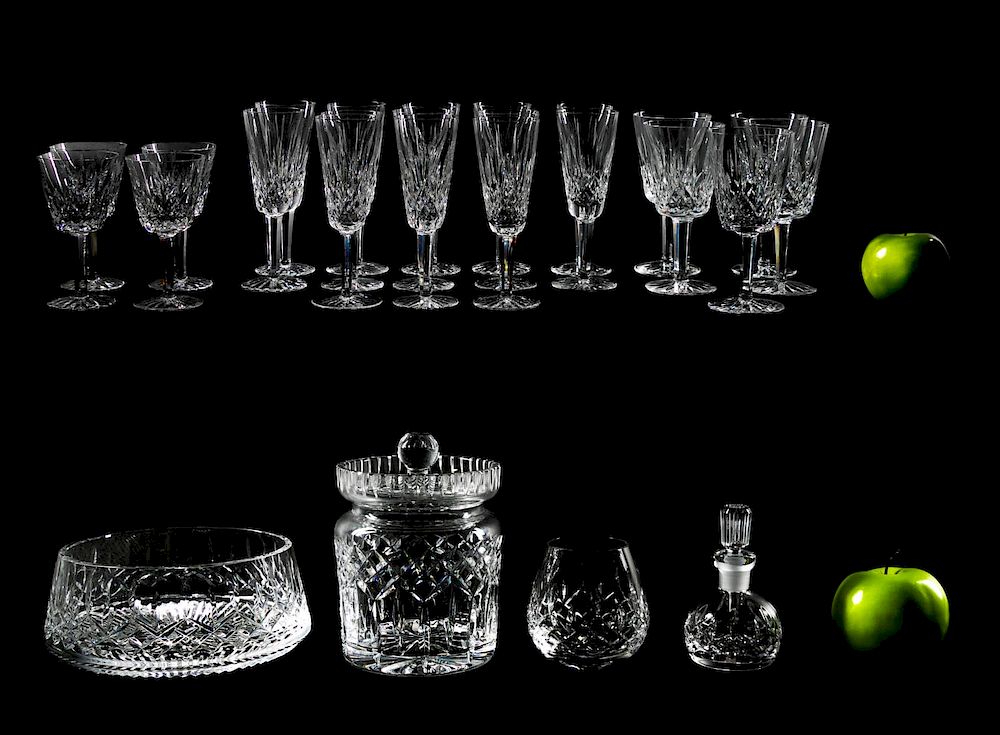 Appraisal: PCS of Waterford Crystal Lismore Tableware th century Waterford Crystal