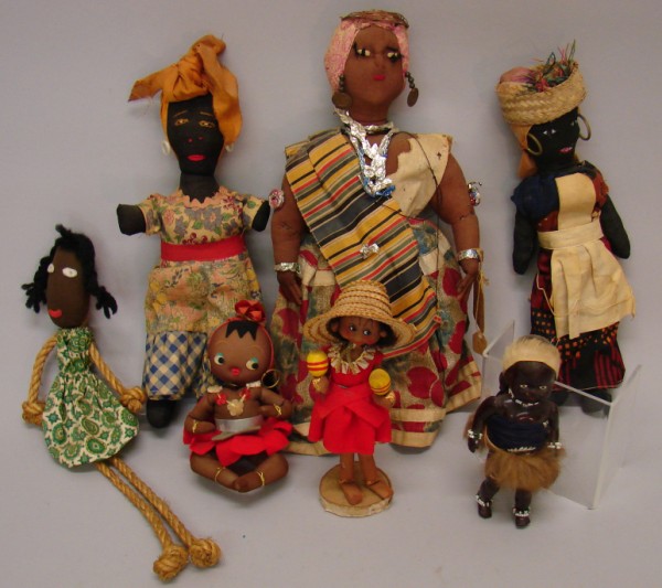 Appraisal: Lot of black dolls Cloth - Lady from Brazil island