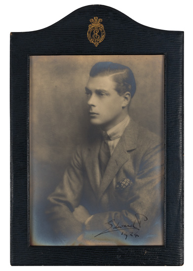 Appraisal: WINDSOR EDWARD DUKE OF Photograph dated and Signed Edward P