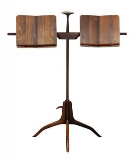 Appraisal: Important custom rosewood double music stand Important custom rosewood double