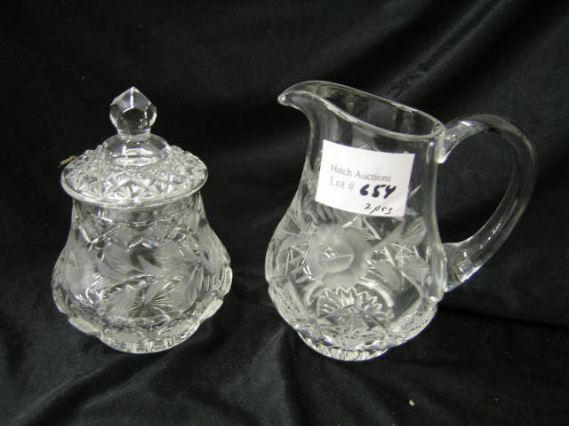 Appraisal: Cut Crystal Creamer Sugar