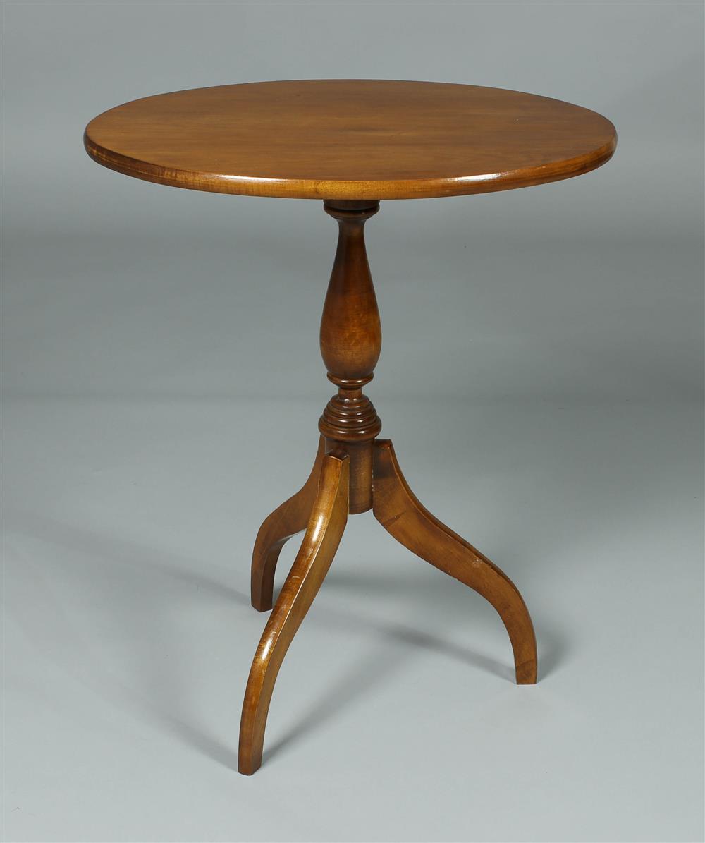 Appraisal: FEDERAL STYLE CHERRYWOOD CANDLESTAND having a hinged oval top mounted