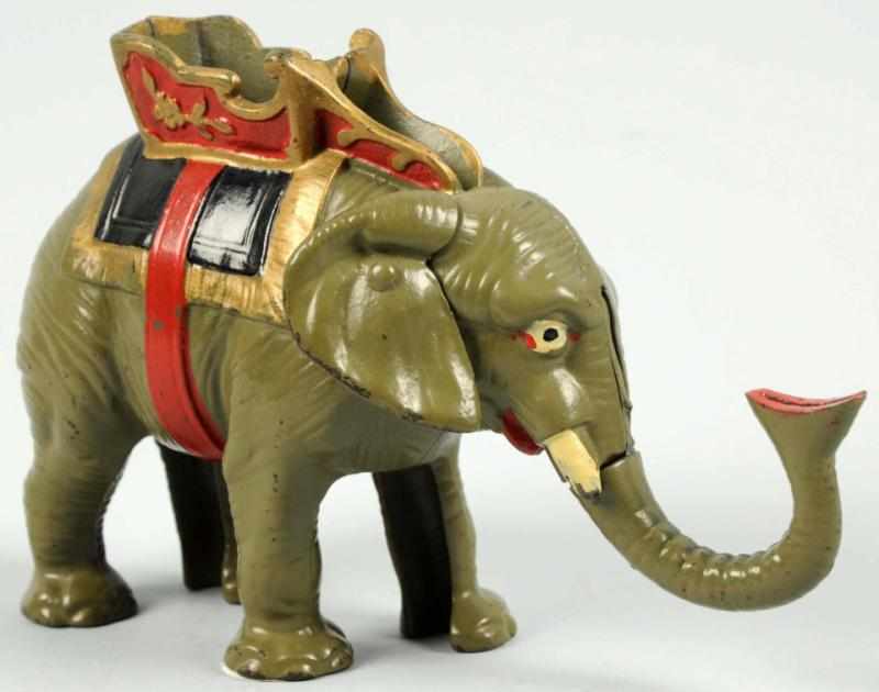 Appraisal: Cast Iron Gray Elephant Mechanical Bank Manufactured by Hubley Provenance