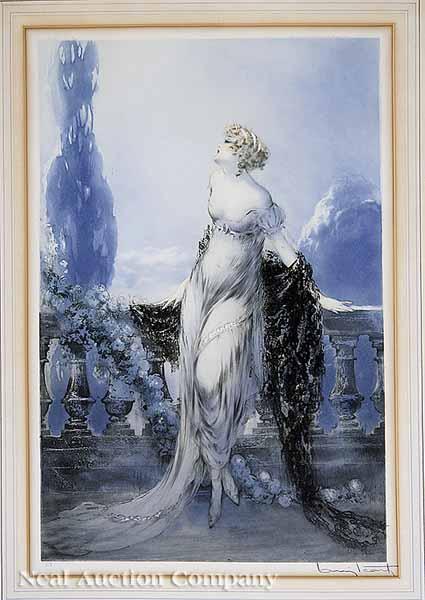 Appraisal: Louis Icart French - Werther etching and aquatint pencil-signed lower