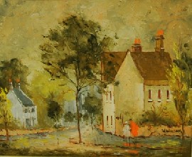 Appraisal: Willmotte Williams - Old Houses Glebe oil on canvas board