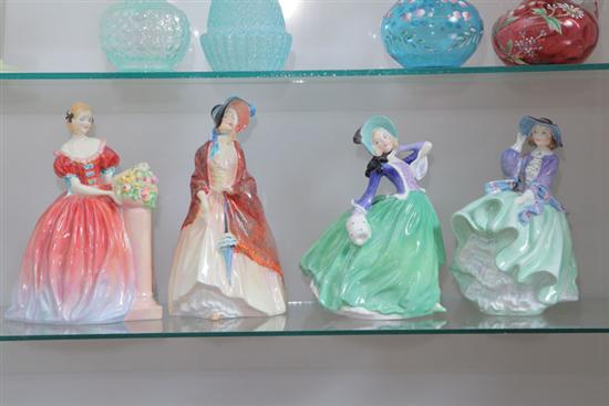 Appraisal: FOUR ROYAL DOULTON FIGURINES ''Top o' the Hill'' HN ''