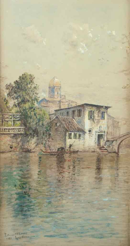 Appraisal: EDMUND DARCH LEWIS AMERICAN - LAKE COMO Watercolor and gouache