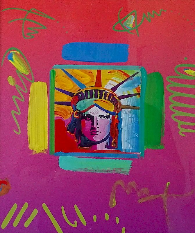 Appraisal: Peter Max AMERICAN Liberty Head II Peter Max AMERICAN Liberty