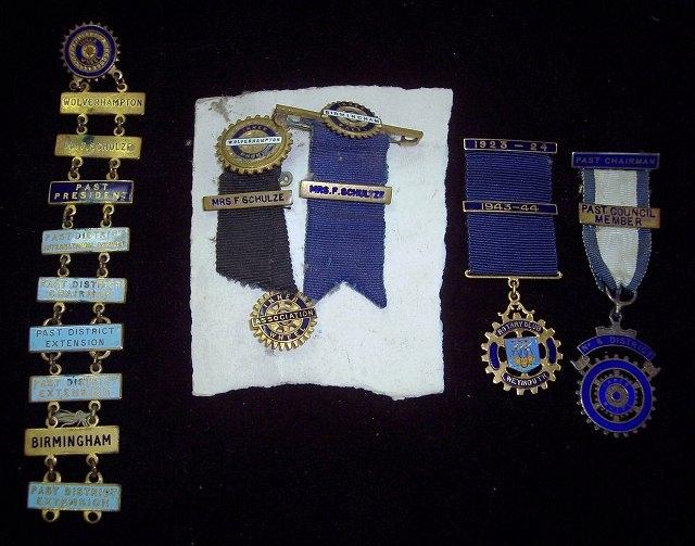 Appraisal: A quantity of medallions and badges for the Inner Wheel