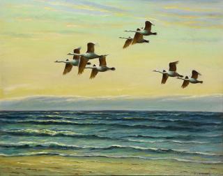 Appraisal: Painting Joe Duncan Gleason Joe Duncan Gleason American - Geese