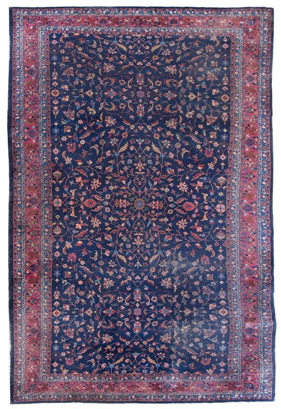 Appraisal: Sale Lot An Isfahan Wool Rug feet x feet inches