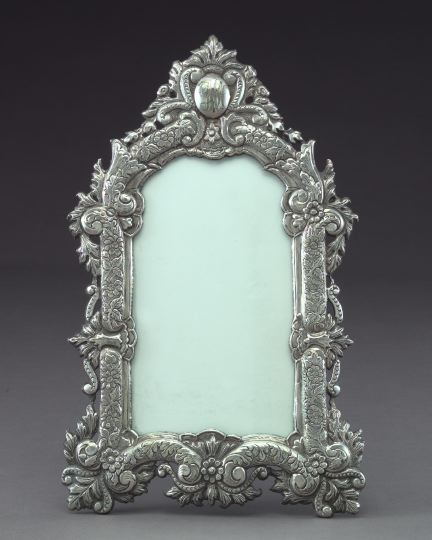 Appraisal: Large Continental -Standard Silver Photograph Frame in the Baroque style