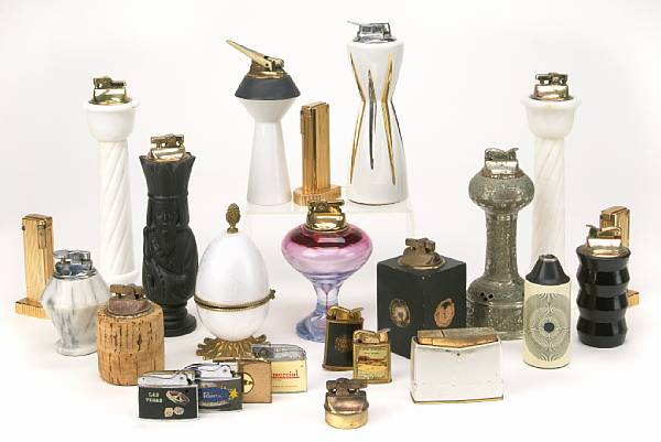 Appraisal: A William Boyd collection of cigarette lighters s- s Comprising