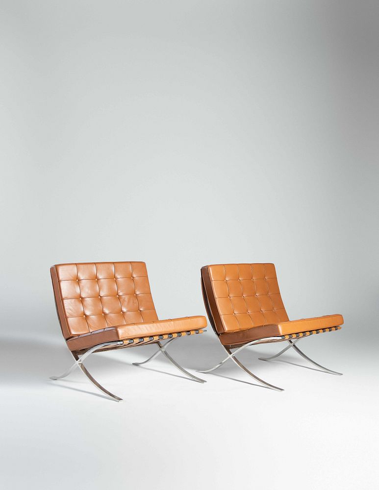 Appraisal: Ludwig Mies van der Rohe German-American - Pair of Barcelona