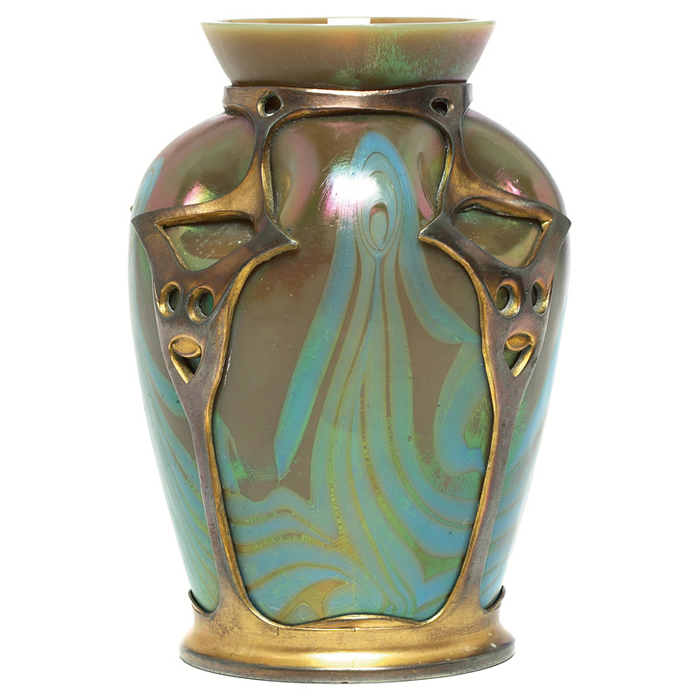 Appraisal: Good Loetz vase attribution glass with an unusual color with