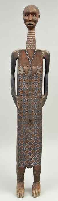 Appraisal: An Mbala coffin Zaire second half th century with painted